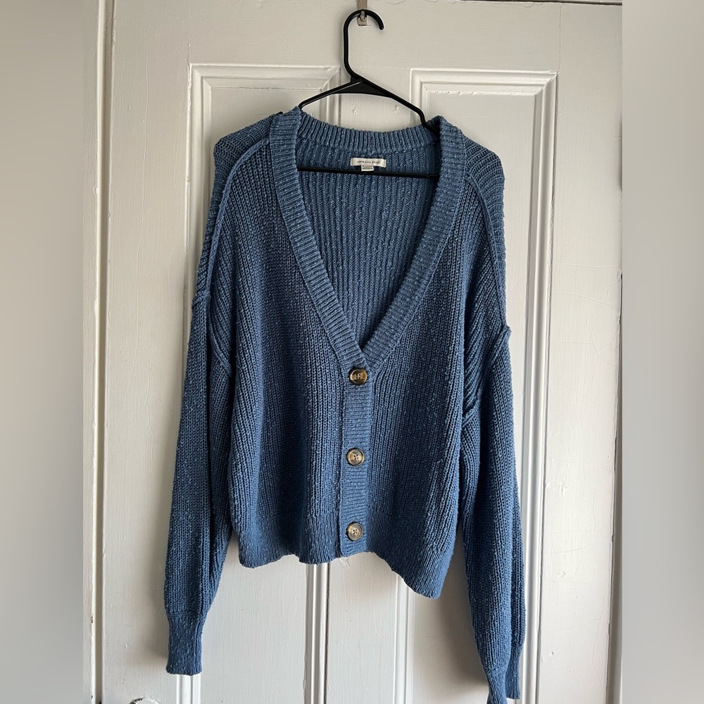 Blue cardigan